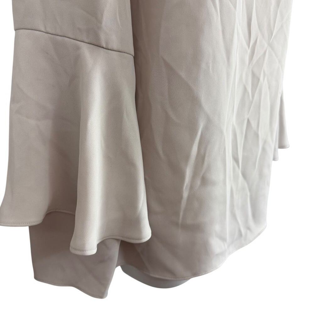 Chicos Bell Flare Sleeve Ecru Neutral Blouse Top Shirt Career sz 0 / 4 / 6 - Picture 2 of 16